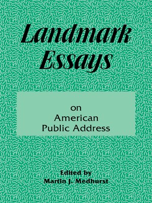 cover image of Landmark Essays on American Public Address